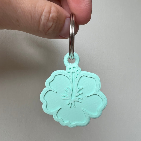 Tropical Flower keychain - mint