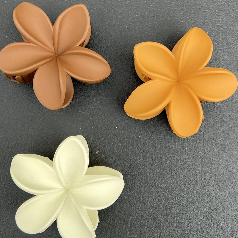 Flower hair clip - Chocolat