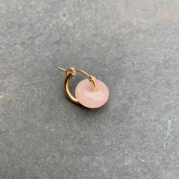 Rose Quartz BEAD earring