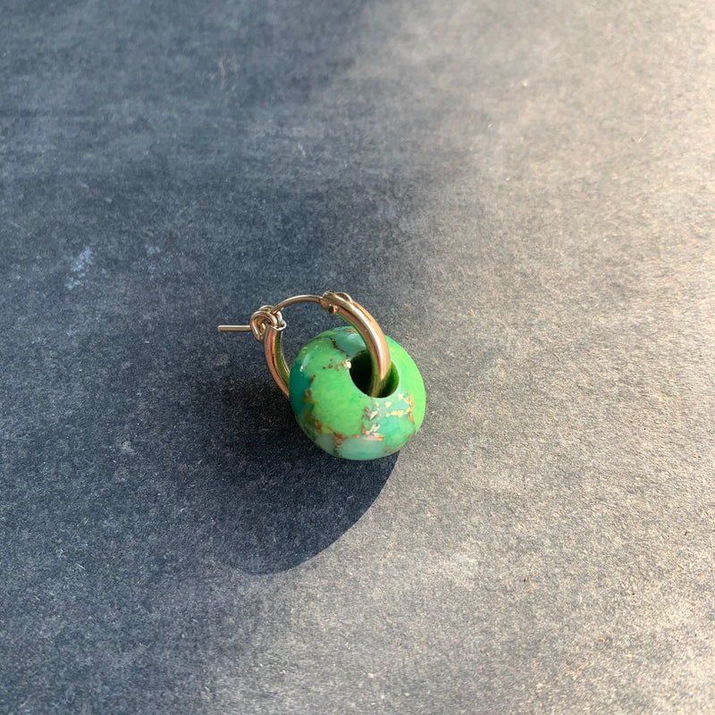 Green Copper BEAD earring