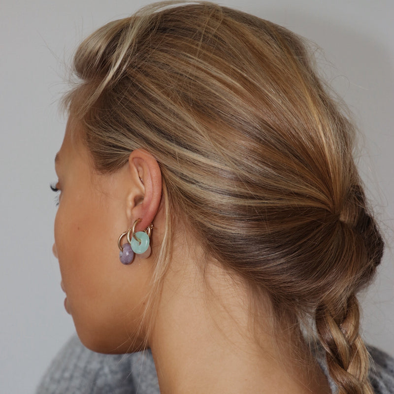 Amazonite BEAD earring